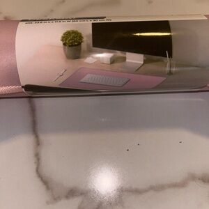 Sleek Pink Rose Desk Mat